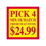Pick 4-Mix or Match-Fresh Meat Items-$24.99 Label