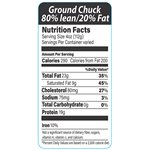 Ground Chuck-80% Lean / 20% Fat Label