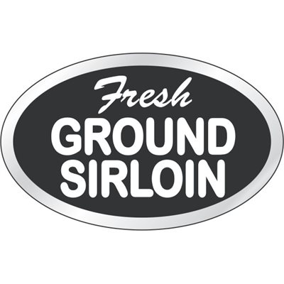 Fresh Ground Sirloin Label