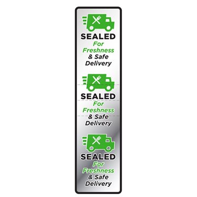 Sealed For Freshness & Safe Delivery Label