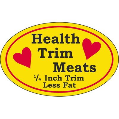 Health Trim Meats 1 / 4 inch Label