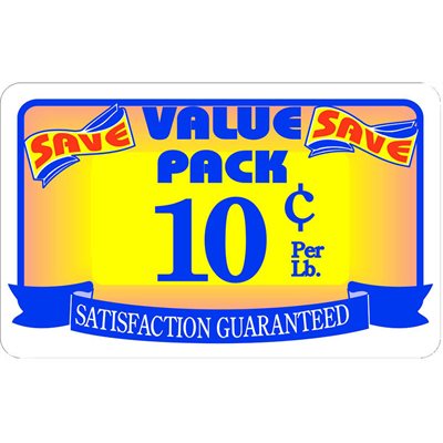 Value Pack / Save 10¢ per lb Label