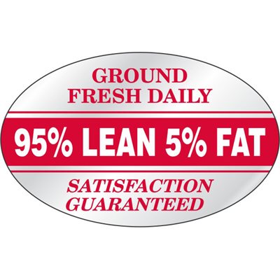 95% Lean 5% Fat-Ground Fresh Label