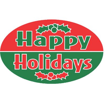Happy Holidays (w / Holly) Label