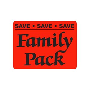 Family Pack - Save Save Save Label