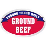 Ground Beef (Ground Fresh Daily) Label