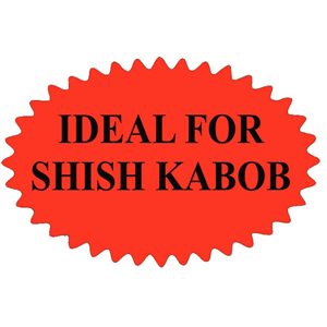 Ideal for Shish Kabob Label