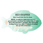 Red Snapper Cooking Recipe Label