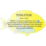 Tuna Steak Cooking Recipe Label