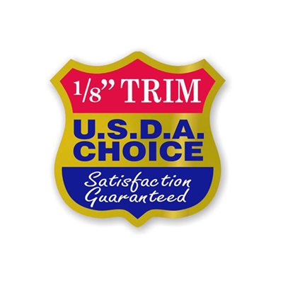 USDA Choice 1 / 8 Trim Label