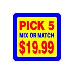 Pick 5 - Mix or Match - $19.99 Label