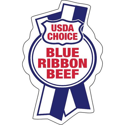 Blue Ribbon Beef USDA Choice Label