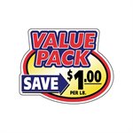 Value Pack Save $1.00 Label