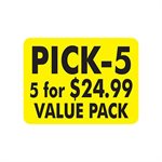 Pick-5 / 5 for $24.99 Value Pack Label
