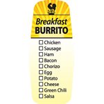 Breakfast Burrito (check list) Label