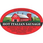 Hot Italian Sausage (w / Witt's ingr) Label