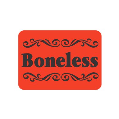 Boneless (w / Design) Label
