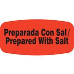 Prepared with Salt / Preparada Con Sal Label