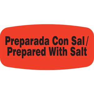 Prepared with Salt / Preparada Con Sal Label