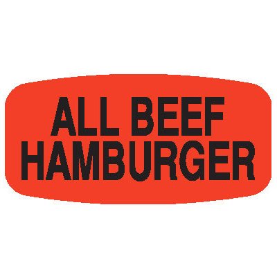 All Beef Hamburger Label