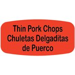 Thin Pork Chops / Chuletas Delgaditas de Puerco Label