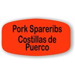 Pork Spareribs / Costillas de Puerco Label