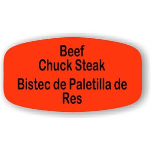 Beef Chuck Steak / Bistec de Paletilla de Res Label