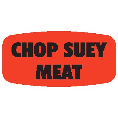 Chop Suey Meat Label