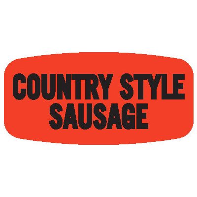 Country Style Sausage Label