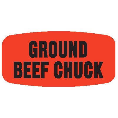 Ground Beef Chuck Label