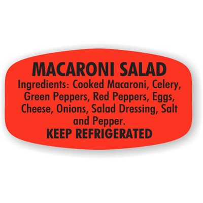 Macaroni Salad (w / ing) Label