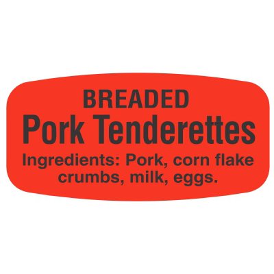 Pork Tenderettes (w / ing) Label