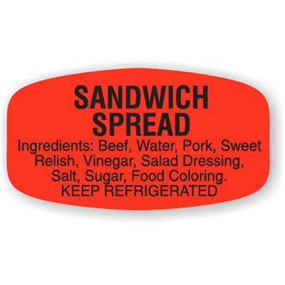 Sandwich Spread (w / ing) Label