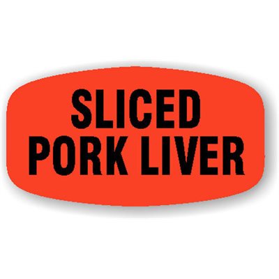 Sliced Pork Liver Label