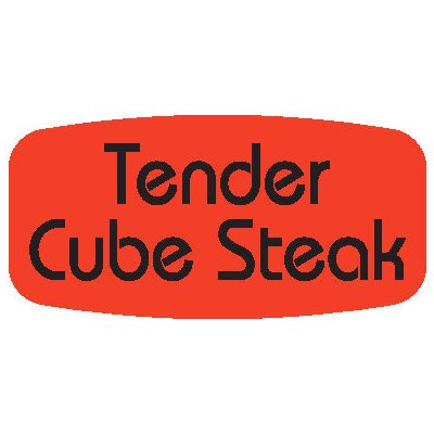 Tender Cube Steak Label
