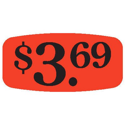 $3.69 Label