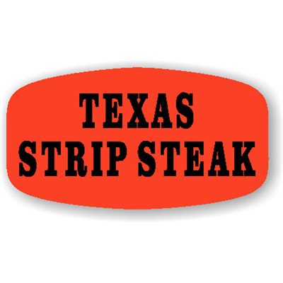 Texas Strip Steak Label