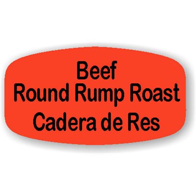 Beef Round Rump Roast / Cadera de Res Label