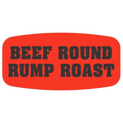 Beef Round Rump Roast Label
