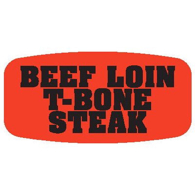 Beef Loin T-Bone Steak Label