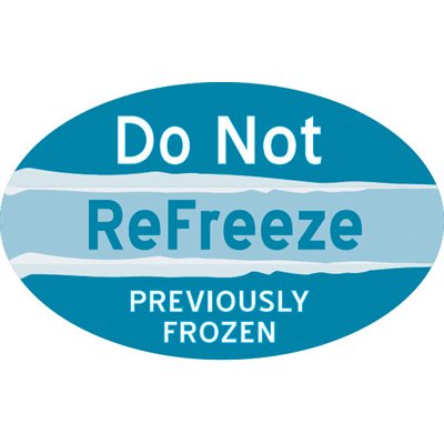 Do Not ReFreeze / Prev Frozen Label