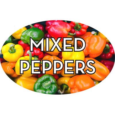 Mixed Peppers Label