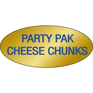 Party Pak Cheese Chucks Label