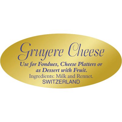 Gruyere Cheese w / ing Label
