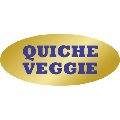 Quiche Veggie Label