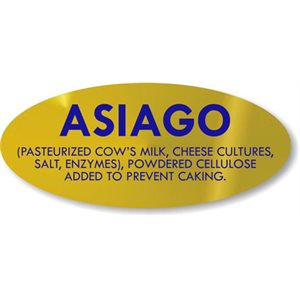 Asiago w / ing Label