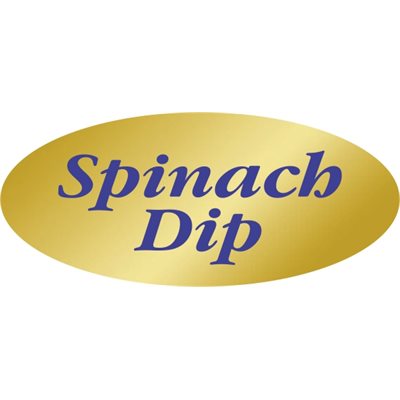 Spinach Dip Label
