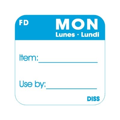 Mon Lunes Lundi Label