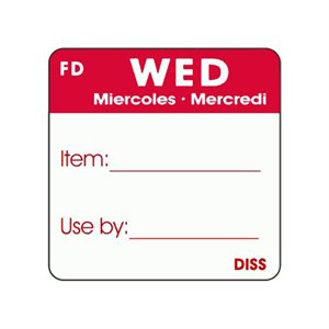 Wed Miercoles MercRedi Label