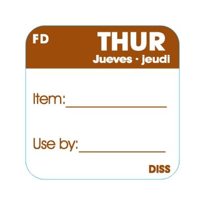 Thur Jueves Jeudi Label